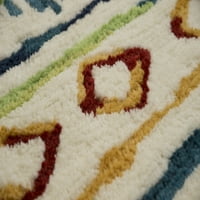 Обединети ткајачи Зев Риад Марокан мулти -ткаен полиестерски меурчиња за килим или тркач