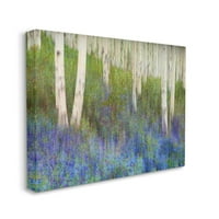 Tuphel Industries Lavender Field со бреза дрвја зелено виолетово сликарство дизајн од Крис Вест, 16 20