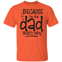 Графичка Америка Ден на таткото затоа што сум маица за машка машка