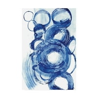 Трговска марка ликовна уметност „Студија на синиот круг II“ платно уметност од odоди Фукс