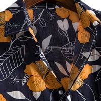Хавајски кошули на Клиос Менс летни графички кошула на плажа лабава кошули со кратки ракави удобно копче надолу Алоха кошула