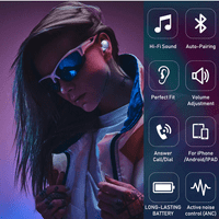Урбани Улични Пупки Про Вистински Bluetooth Безжични Слушалки За Realme Q Со Активно Откажување На Бучавата Виолетова
