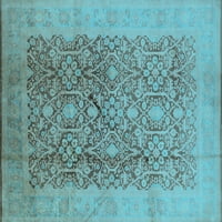 Ахгли Компанија Внатрешен Правоаголник Ориентални Светло Сини Теписи Од Традиционална Област, 6 '9'