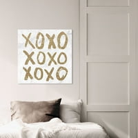 Симболи на студиото Wynwood и предмети wallидни уметности платно печати „прегратки и бакнежи мермер“ симболи - злато, бело