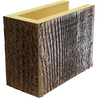 Ekena Millwork 8 H 12 D 48 W Rough Sawn Fau Wood Camplace Mantel Kit W alamo Corbels, Premium AdEd