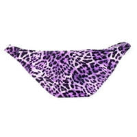 Машки Мини Гаќички Со Низок Струк Долна Облека Леопард Печатење Гаќи Виолетова С