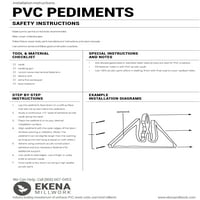 Ekena Millwork 68 W 17 H 2-3 4 P Acorn Architectural одделение PVC Pediment