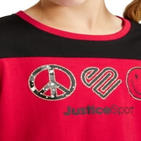 Правда за девојчиња Графичка графичка маица со долги ракави, маица, големини 5-18