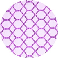 Ахгли Компанија Внатрешна Тркалезна Решетка Виолетова Современа Област Килими, 8 ' Круг