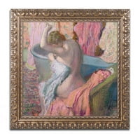 Трговска марка ликовна уметност Седеше Берт 1899 Канвас уметност од Едгар Дегас, златна украсна рамка