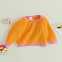 Мали Момчиња Девојчиња Паѓаат Облека Плетен Џемпер Со Долги Ракави Трикотажа Детска Есенска Пуловер Врвови