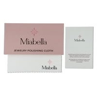 Miabella Women 2- Carat T.G.W. Создаден бел сафир 10kt бело злато 2-парче круша невестински сет