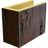 Ekena Millwork 6 H 6 D 48 W Pecky Cypress Fau Wood Camplace Mantel Kit W alamo Corbels, Premium Hickory