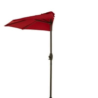 Главните места Хилвуд 7 'црвен полу-круг чадор за внатрешен двор
