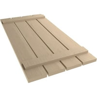 Ekena Millwork 1 2 W 42 H Rustic Four Board Spaced Board-N-Batten Rough Cedar Fau Wood Bulters, Prided Tan